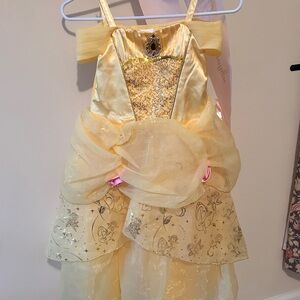 Disney’s Bibbidi Boopity Boutique Belle’s Golden Princess Dress w/Sash